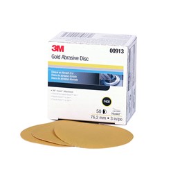 3M 00913 GOLD ABRASIVE DISC P400 76MM BOX/50