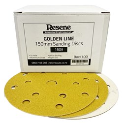 NON-D GOLD 150MM DISCS 15 HOLE P150 BOX/100