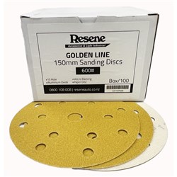NON-D GOLD 150MM DISCS 15 HOLE P600 BOX/100