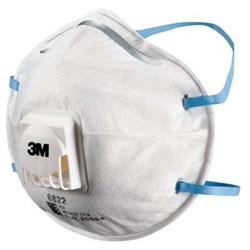 3M 8822 P2 VALVED RESPIRATOR BOX/10