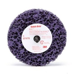 3M SCOTCH BRITE CLEAN AND STRIP DISC PURPLE 150MM X 16MM EA